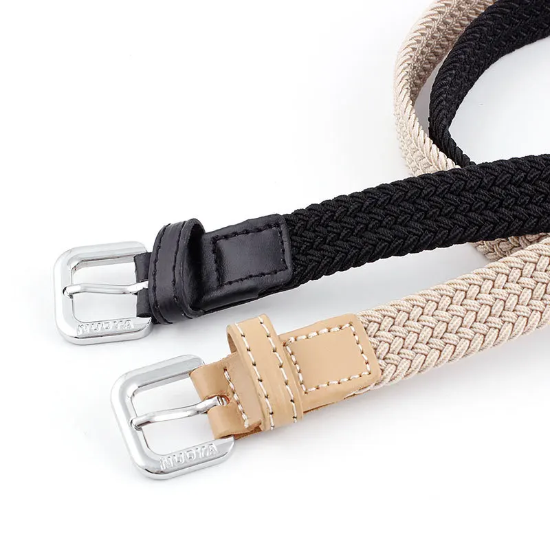 Ceinture tissée à épingle en tricot pour hommes et filles, ceinture tissée pour enfants, document solide commandé, mode décontractée, designer, environnement, vente en gros, nouveau