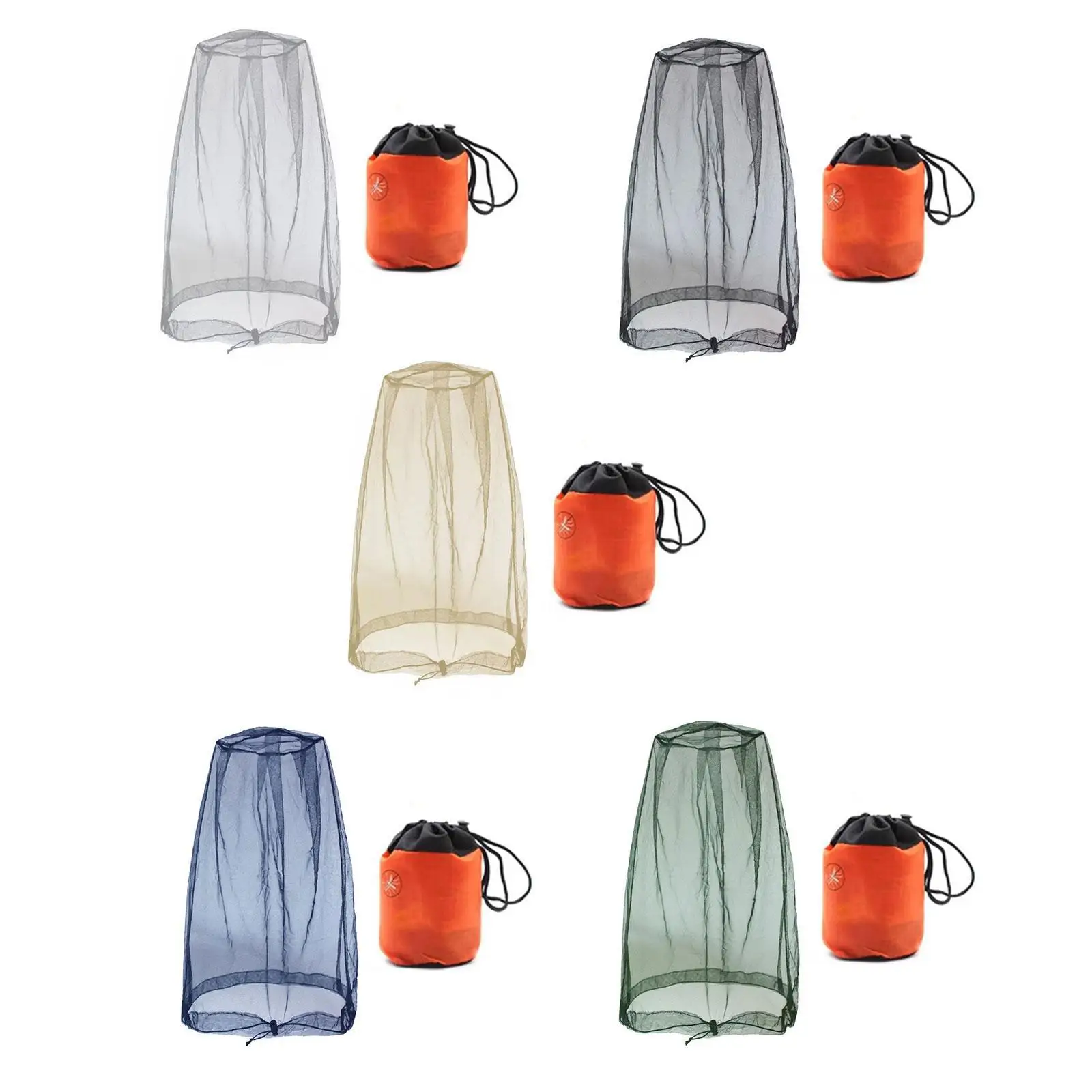 

Head Mesh Net with Storage Bag Face Mesh Net Head Protecting Net for Outdoor Activity Fishing Hiking Camping Men Women