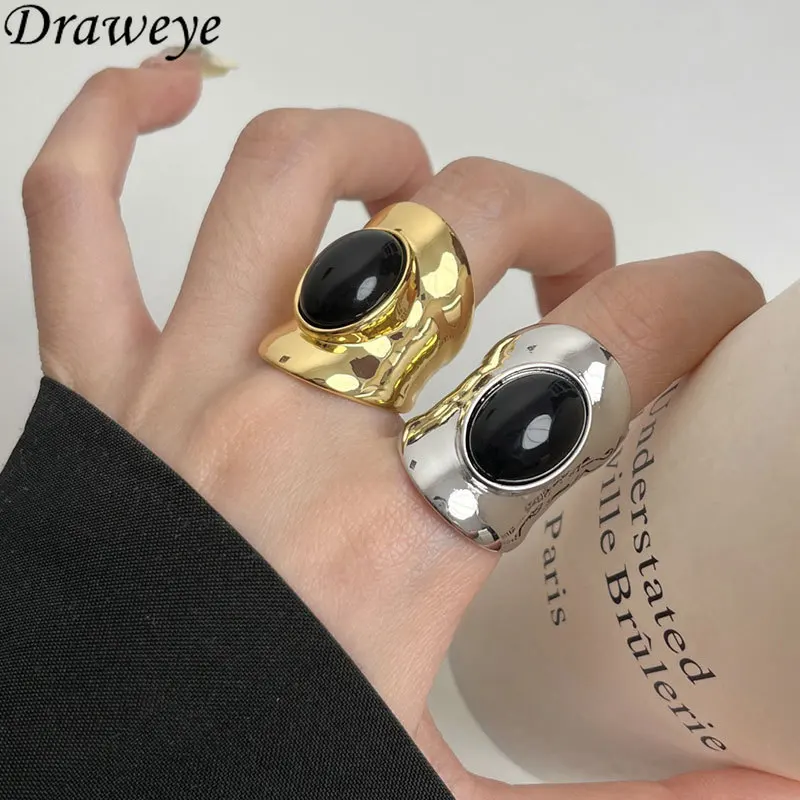 Draweye Hyperbole Rings for Women Geometric Punk Style Grunge gioielli Vintage Luxury coreano Fashion Simple Anillos Mujer