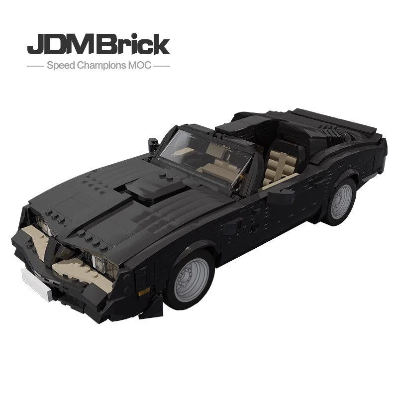 

Puzzle building block MOC-46579classic retro car model children's creative assembly DIY small particle brick sports car toy gift