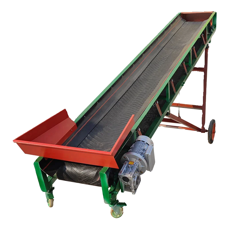 Sand and gravel conveyor conveyor belt machine small folding mobile elevator