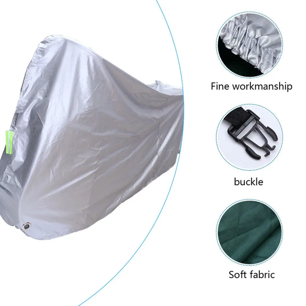 All-Weather Motorcycle Cover Waterproof Dustproof Uv Sun Rain Snow Wind Protection Breathable Scratch-Free Paint Safe Heat