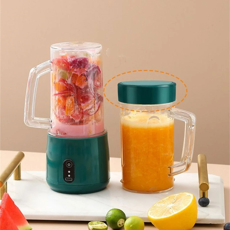 เครื่องปั่นน้ำผลไม้ถ้วยเครื่องผสมน้ำผลไม้2500มิลลิแอมป์ต่อ USB เครื่องปั่นน้ำผลไม้เครื่องปั่นผลไม้ขนาดพกพาสมูทตี้แบบชาร์จไฟได้สำหรับเล่นกีฬาในบ้าน