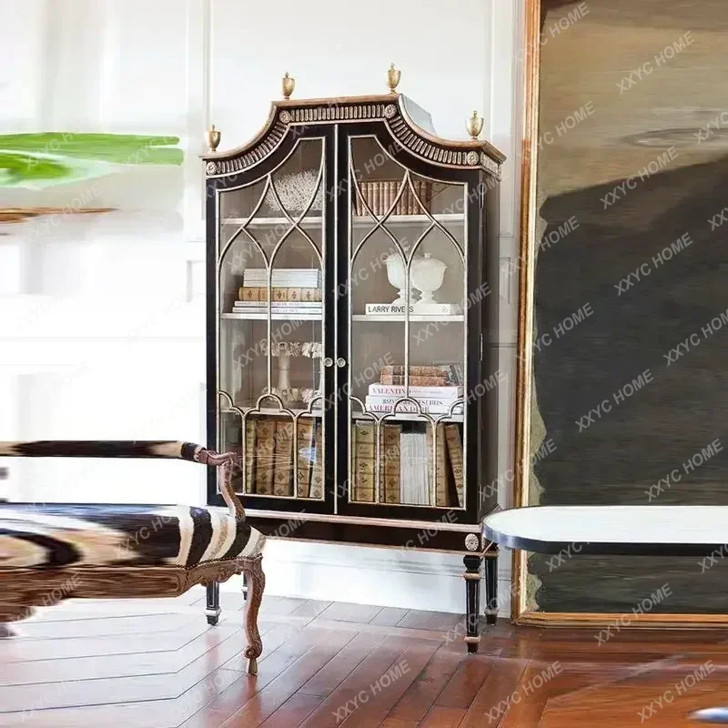 

XZ retro solid wood carving flowers, country decorative cabinets, lockers, storage cabinets1225