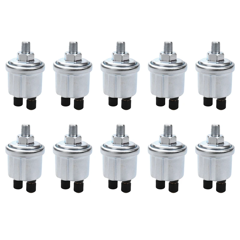 

10X Universal Vdo Oil Pressure Sensor 0 To 10 Bars 1/8 Npt Generator Part 10Mm Crew Plug Pressure Sensor Sensing Plug