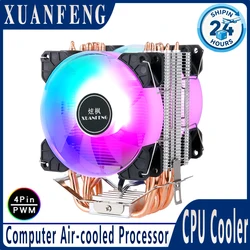 XUANFENG CPU Radiator PC Cooler 2/4/6 Heat Pipe Cooling 90mm Fan Compatible LGA115x 1200 2011 x79 x99 E5 2066 1700 i3 i5 i7 AM4