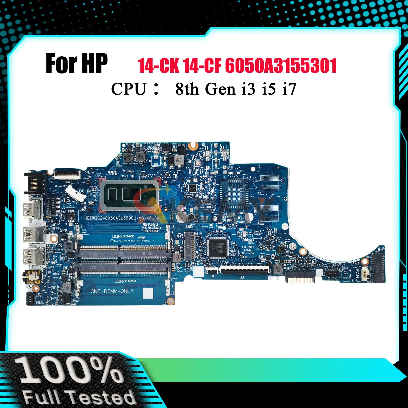 

6050A3155301 для HP Pavilion 240 G7 14-CK 14-CF Материнская плата ноутбука L48651-601 L38212-601 с процессором i3 i5 i7 100% полностью протестирована