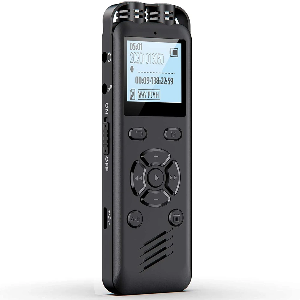 

32GB Memory Digital Voice Recorder Audio Sound Recorder Portable Recording Device Voice Activated Recorder Meeting Lecture PQ135