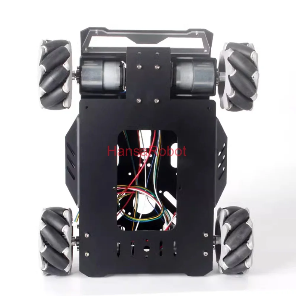 25 kg Last V3 Mecanum Wheel Intelligentes Roboterauto mit Aluminiumlegierung, Metallgürtelaufhängung, Schwingarm-Encoder-Motor