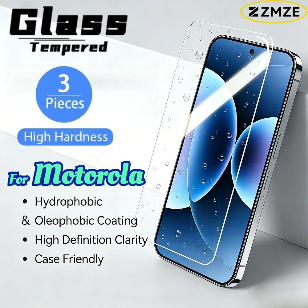 

3Pack Complete For Motorola Edge 60 Stylus 30 Pro 20 Lite 20 Fusion 60 50 30 Neo 30 20 70 Series Ultra Clear Tempered Glass Film