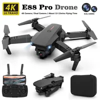 Dron profesional E88pro, flujo óptico 4k, cámara Dual, fotografía aérea, avión de cuatro ejes, Quadrotor RC, juguetes para niños