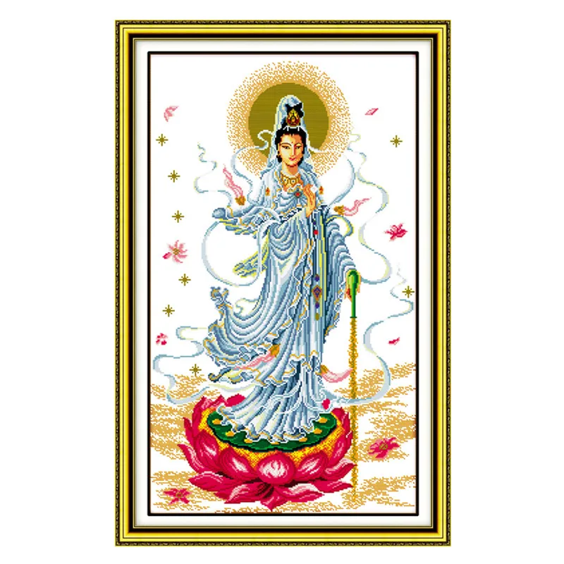 

Набор для вышивки крестиком Kwan-yin, 18/14/11 шт.