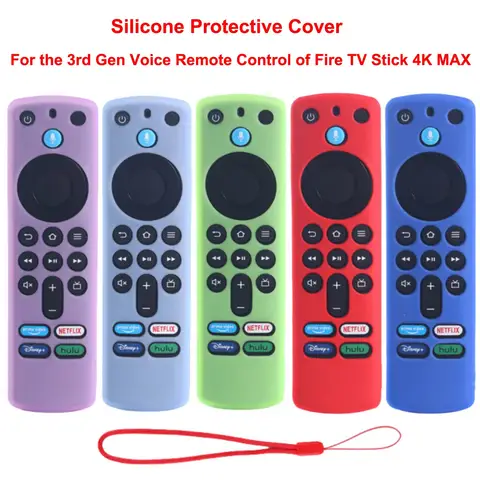 Silicone Protective Cover for Fire Stick 4K MAX 3rd Gen Remote Glow-in-the-Dark Anti-Drop Dustproof Case for Fire TV Control