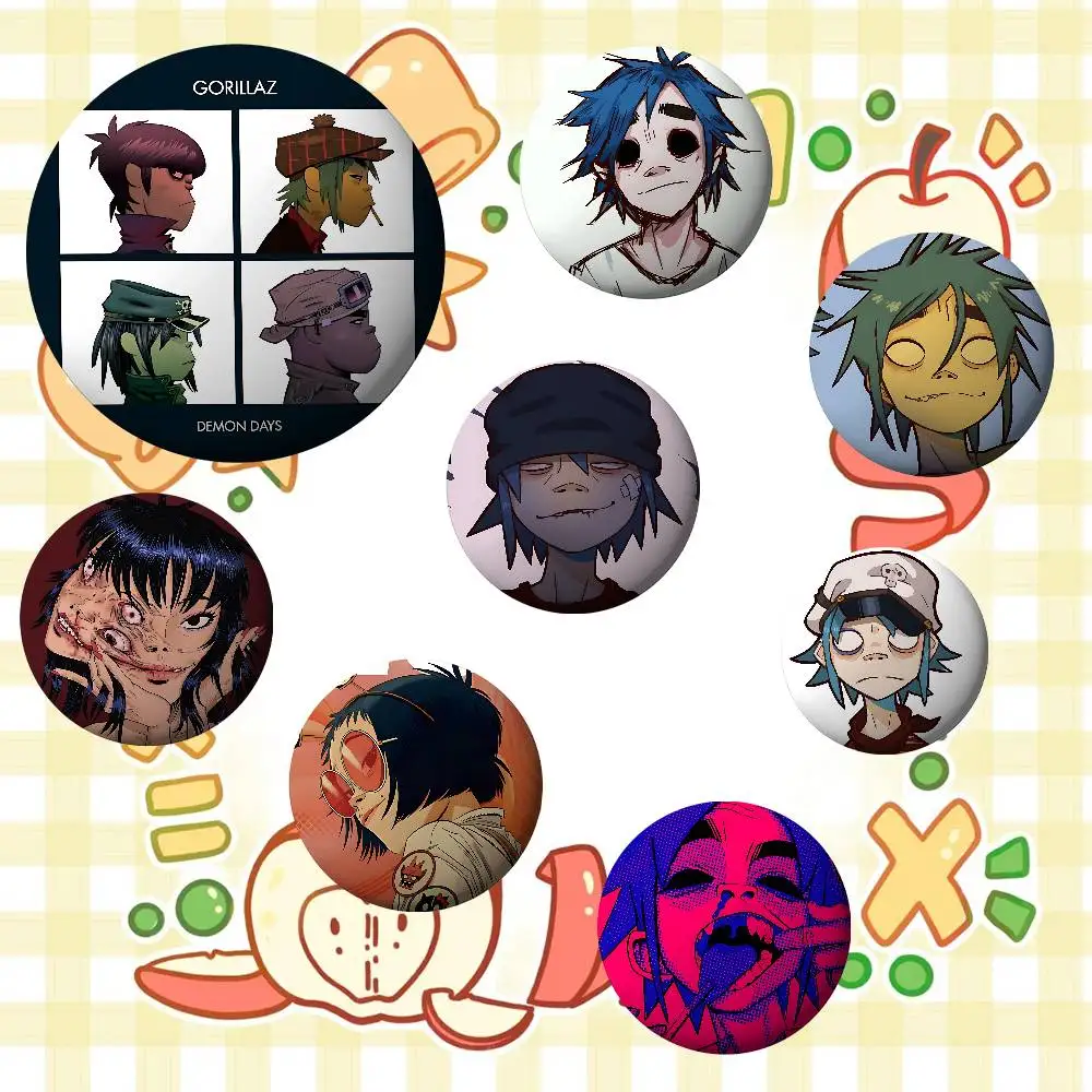 

G-Go-rillazs Brooches Stylish Ornament Pins Exquisite Round Badge Bag Accessories Jewelry Gifts