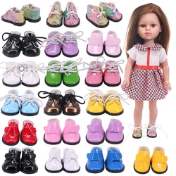 Doll Shoes 5Cm Multicolor Leather Shoes For 14 Inch Wellie Wisher & 32-34 Cm Paola Reina Dolls Shoes 20Cm EXO Star Doll Kids Toy