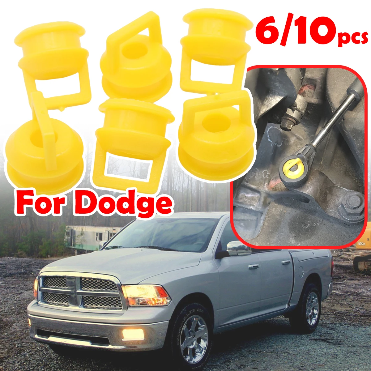 

6/10pcs For Dodge Durango WD Ram 1500 pickup Shift Cable Linkage Bushing Repair Kit Rubber Bands Grommet Clips Car accessories