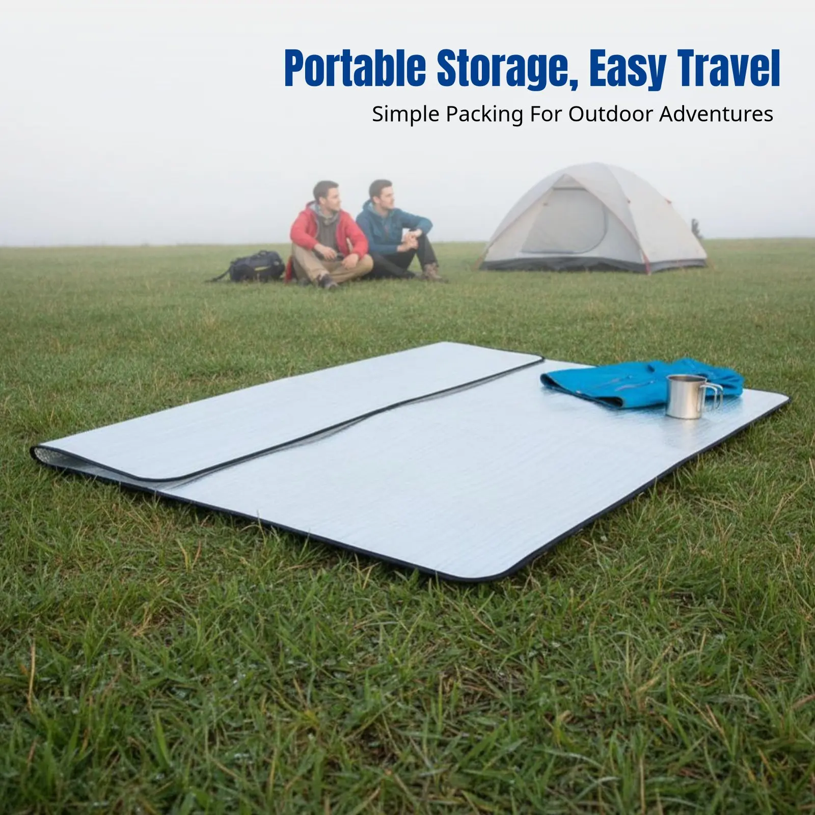 

Water-Resistant Outdoor Camping Mat, Aluminum Film Moisture-Resistant Pad, Lightweight Portable Outdoor Blanket