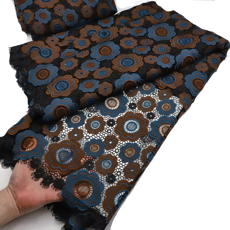 

New bridal lace fabric 100% cotton soft thread lace high quality durable fabric