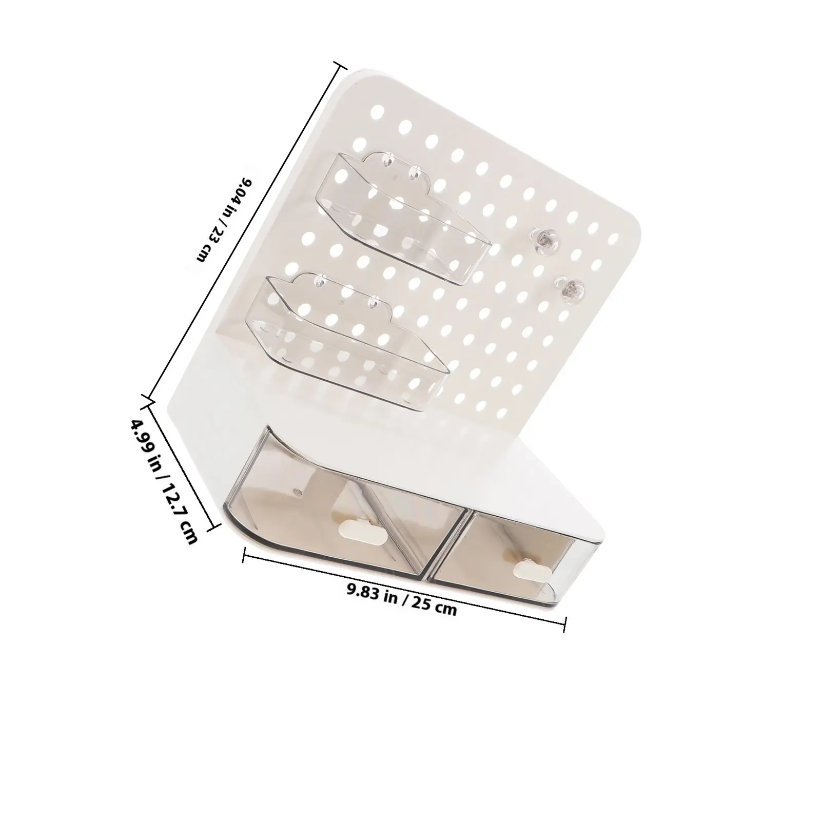 Slant Insert Pegboard Storage Box Desktop Wall Organizer Office Living Room Gaming Workspace Accessories Holder Multi Layer