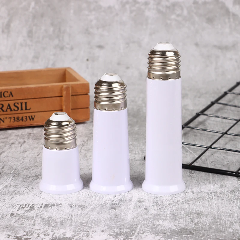 65/95/120mm Lengthened E27 To E27 Extender Lamp Holder Base Bulb Extend Extension Socket Adapter LED Light Adapter Converter