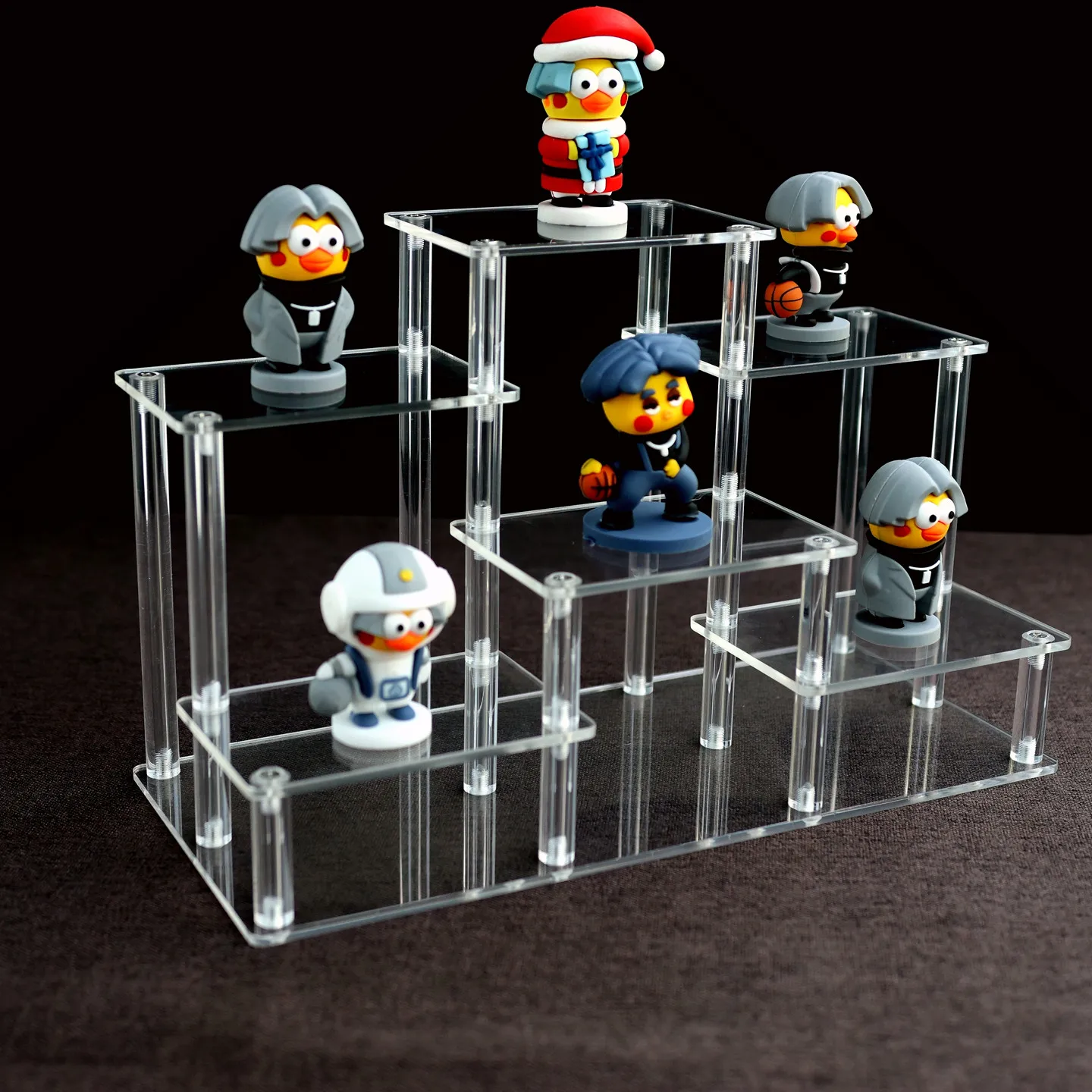 Acrylic transparent jewelry perfume cosmetics display stand doll model figure storage rack figure toy frame