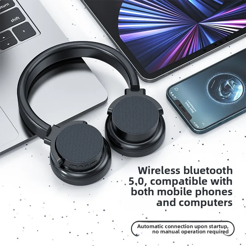 Wireless Bluetooth Headset 5.0 Wearable Subwoofer Card Gaming Gaming Headset Wired Computer