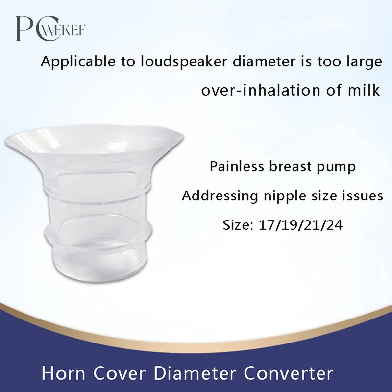 

Silicone Insert Breast Shield Flange Converter 15mm 17mm 19mm 21mm for Collection Cup Wearable Breast Pump Replacement Parts