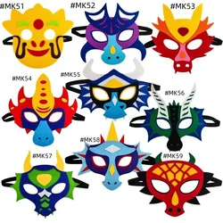 Party Mask Dinosaur Dragon Mask Super Kids Adult Costume DIY Masquerade Eye Mask Cosplay Cartoon Handmade Headwear Felt Mask