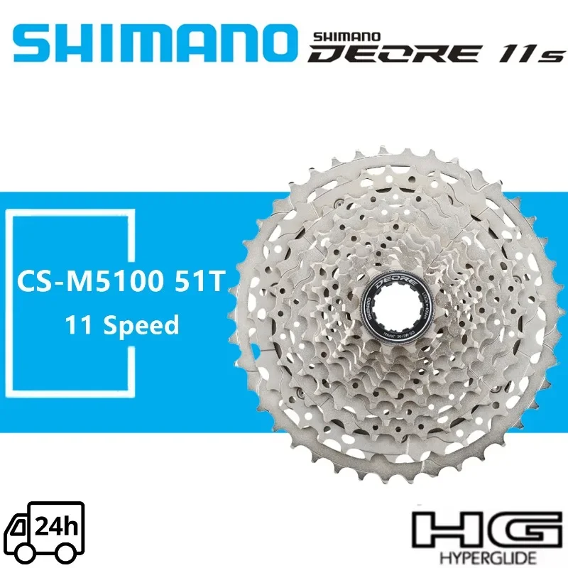 Shimano M5100 K7 CS-M5100 Cassette 11 Speed Deore Freewheel 11-42T 11-51T For Mountain Bicycle Riding Parts Original