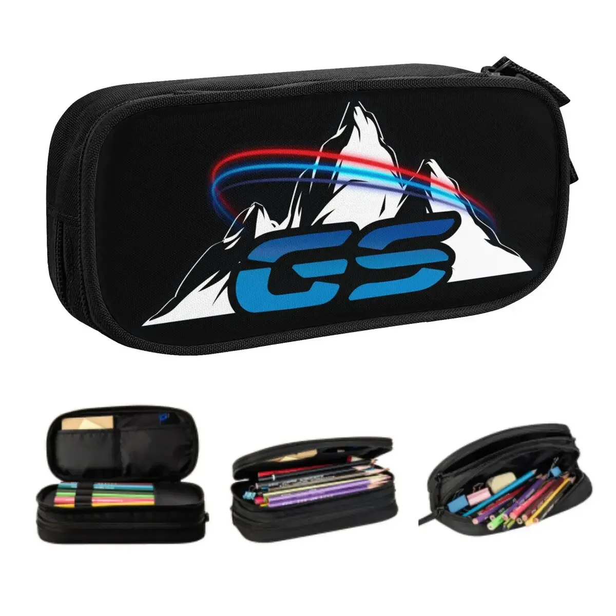 Custom Korean GS Motorcycle Adventure Pencil Cases for Boys Gilrs Large Storage Pen Box Bag School Supplies
