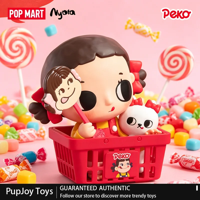 

New Pop Mart Nyota × Peko Series Action Figure Art Toy Trendy Desktop Decor Ornament Mystery Box Toy Collectible Figurine Gift