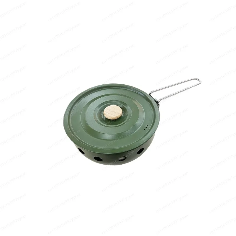 Portable Outdoor Cassette Stove All-in-One Pot Camping Picnic Fishing Cookware Multifunctional Cooking Frying Lightweight Gas