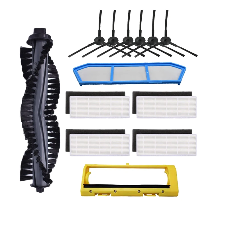 Accessories Kit For Ilife A4 A4S A40 Vacuum Cleaner Parts HEPA Filter Primary Filter Side Brush Roll Brush Cover Mop Pad Cloth