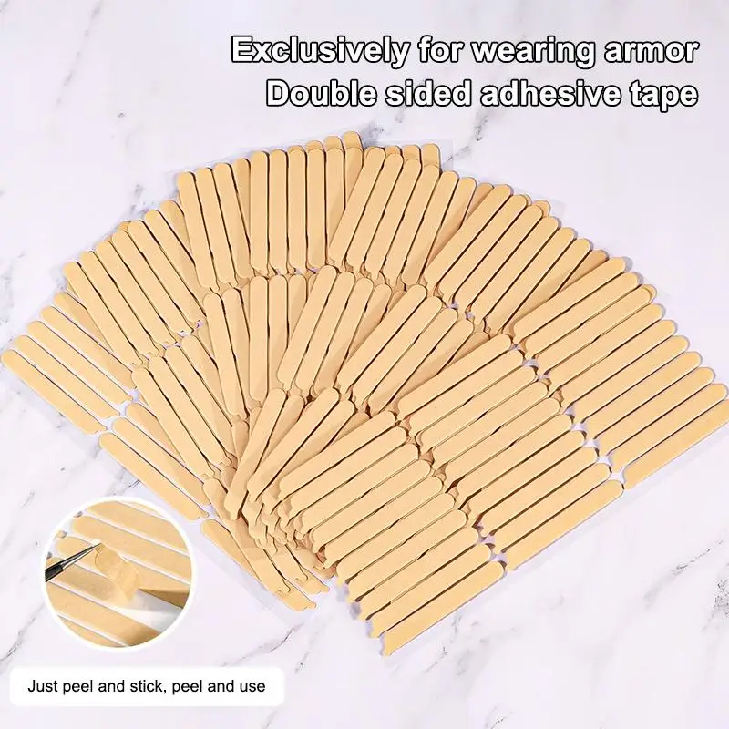 SU 30/33pcs Transparent Double Adhesive Tape False Nails Display Stand Glue Stickers Acrylic Practice Showing Bar Nail Art Tools