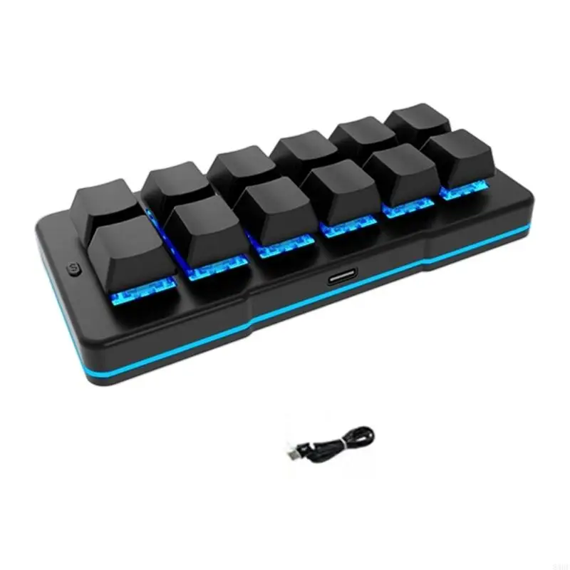 Professional Shortcut Keyboards 12Key Customizable USB Corded For Efficiency Numpad 83CF