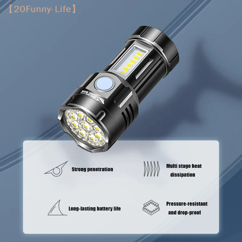 1 Pcs Multi - Function Outdoor Strong - Light Magnetic Mini Keychain Flashlight