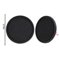 2pcs Black Car Auto Cup Holder Anti Slip Insert Coasters Pads Interior Accessories Universal Fits Perfectly For Most Cups 6