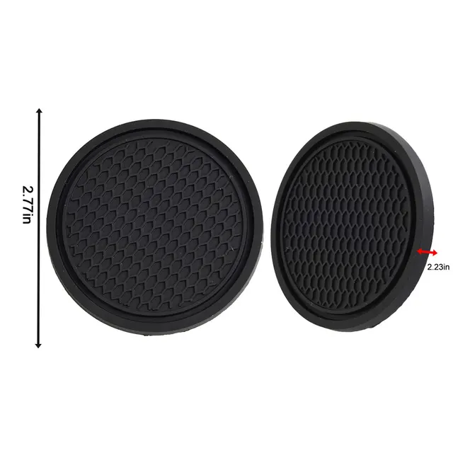2pcs Black Car Auto Cup Holder Anti Slip Insert Coasters Pads Interior Accessories Universal Fits Perfectly For Most Cups 6 2pcs Black Car Auto Cup Holder Anti Slip Insert Coasters Pads Interior Accessories Universal Fits Perfectly For Most Cups 6