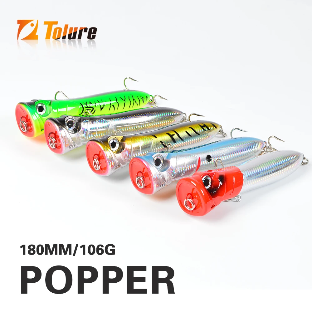 TOLU Large Popper – Señuelo superficie lubina lanzado largo - imagen 4