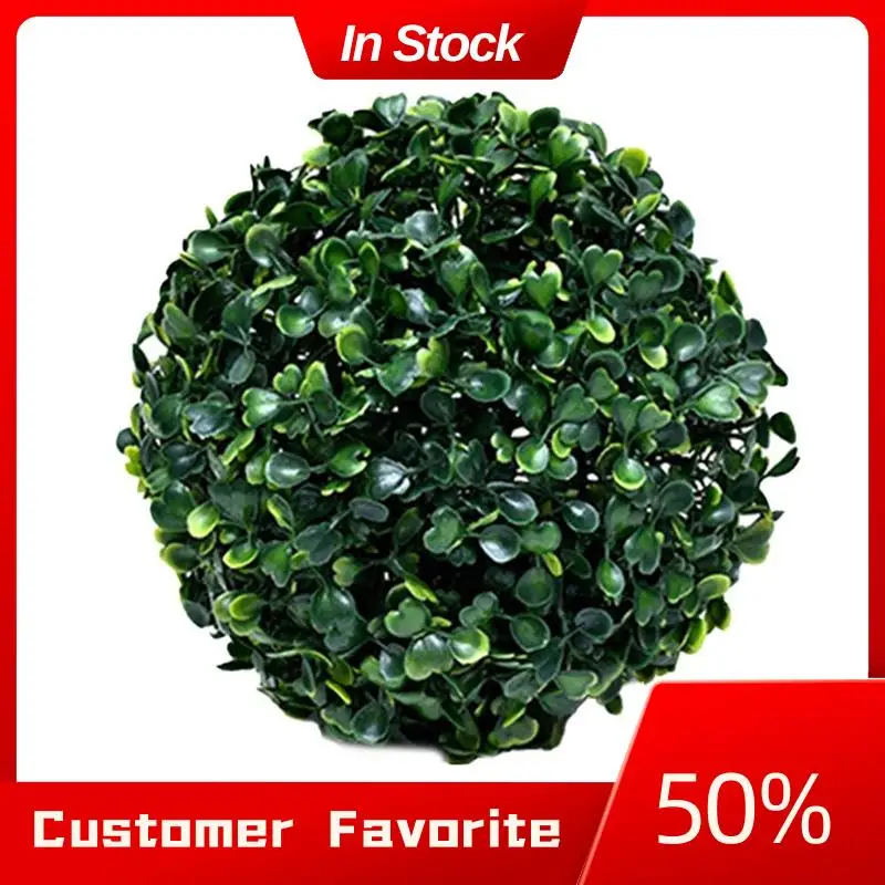 ขาย TOP Greenery Balls Faux Boxwood สีเขียวลูกบอลกลมไม่มีตัดประดิษฐ์ Topiary Balls ตกแต่งตารางสําหรับ Home Outdoor