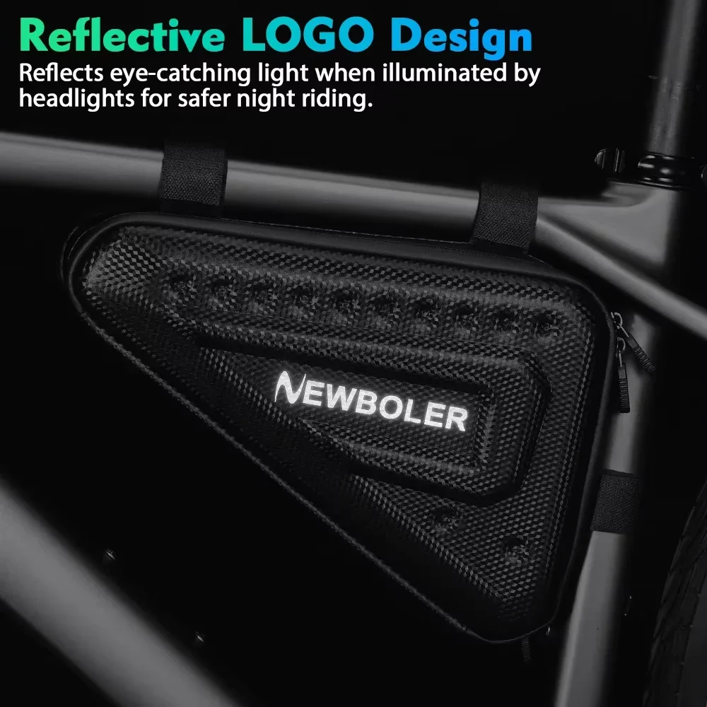 NEWBOLER 100% Waterproof MTB Road Bike Triangle Bag 2.5L Cycling Tube Bag Cycling Frame Front Bag Repair Tools Pannier Bike Bag - view 5