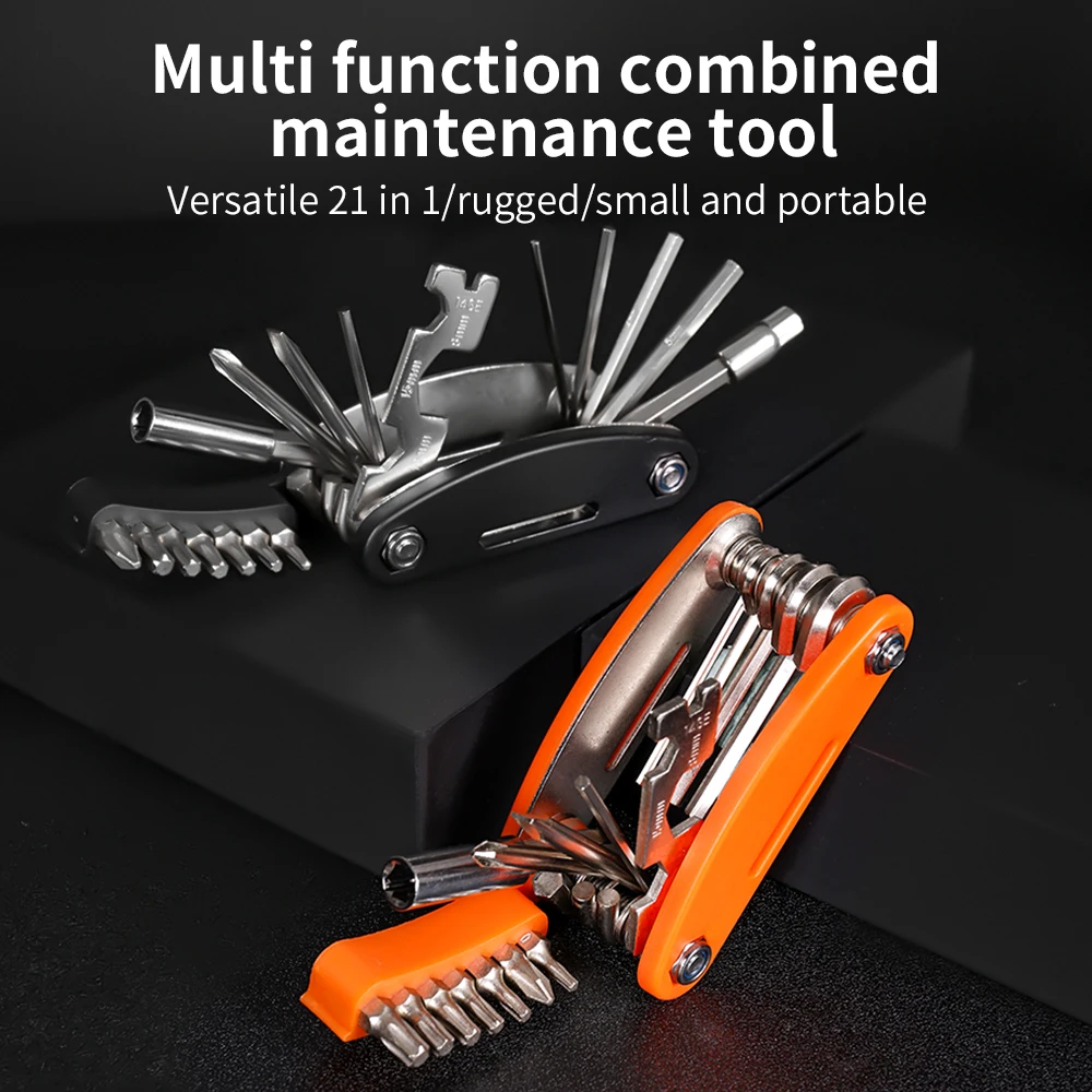 

21 in 1 Mountain Bike Folding Multi Tool Mtb Torque Wrench Screwdriver Bicycle Repair Tools