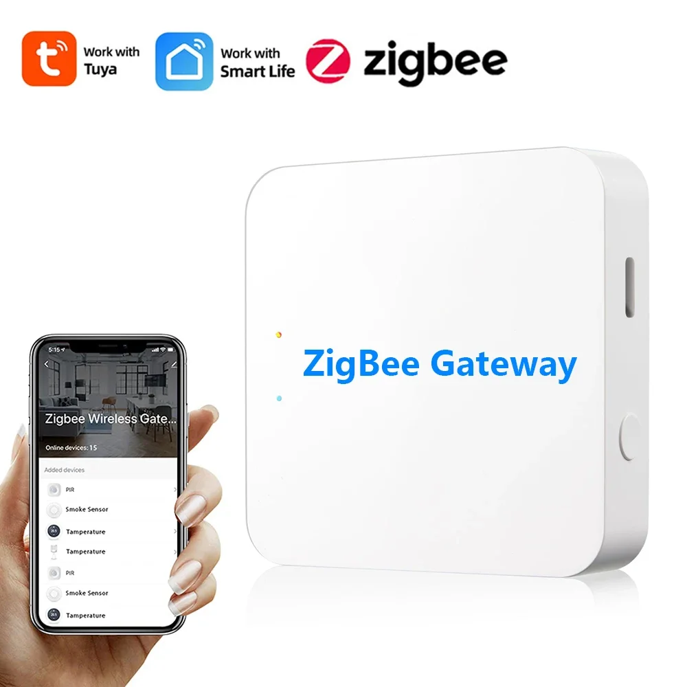 Tuya Zigbee 3.0 Gateway Hub Smart Home Wireless Bridge Smart Life APP Remote Control Automation Device Works with Alexa Google