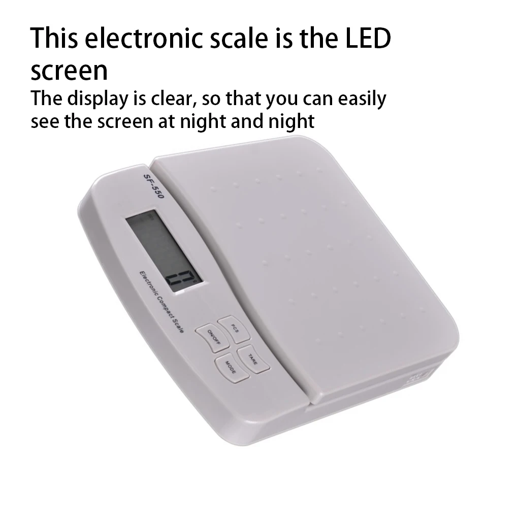 25kg/1g High Precision Electronic Digital Compact Scale LED Display Kitchen Scales Portable Accurate Package Home Weighing