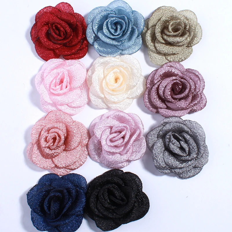 

5.5CM Artificial Satin Burned Peony Flower Hairpin Hair Clip Apparel Headwear DIY Accessories For Girl Friend U Pick Color