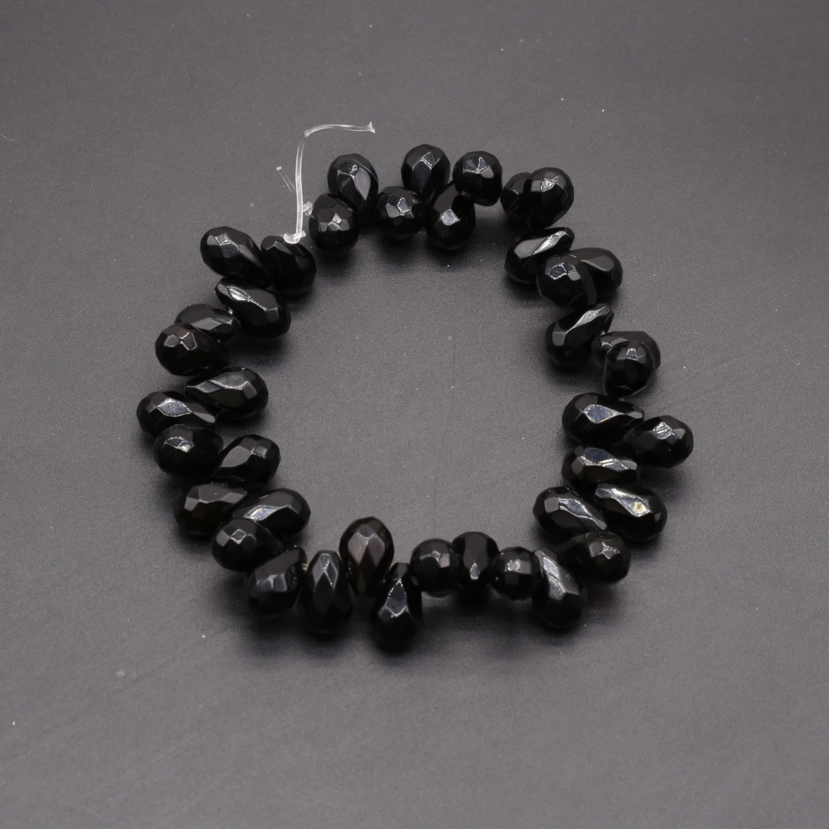 Natural Stone Beads Faceted Water Drop Gemstone Spacing Isolation Loose Beaded Jewelry Making DIY Necklaces Bracelet Accessories