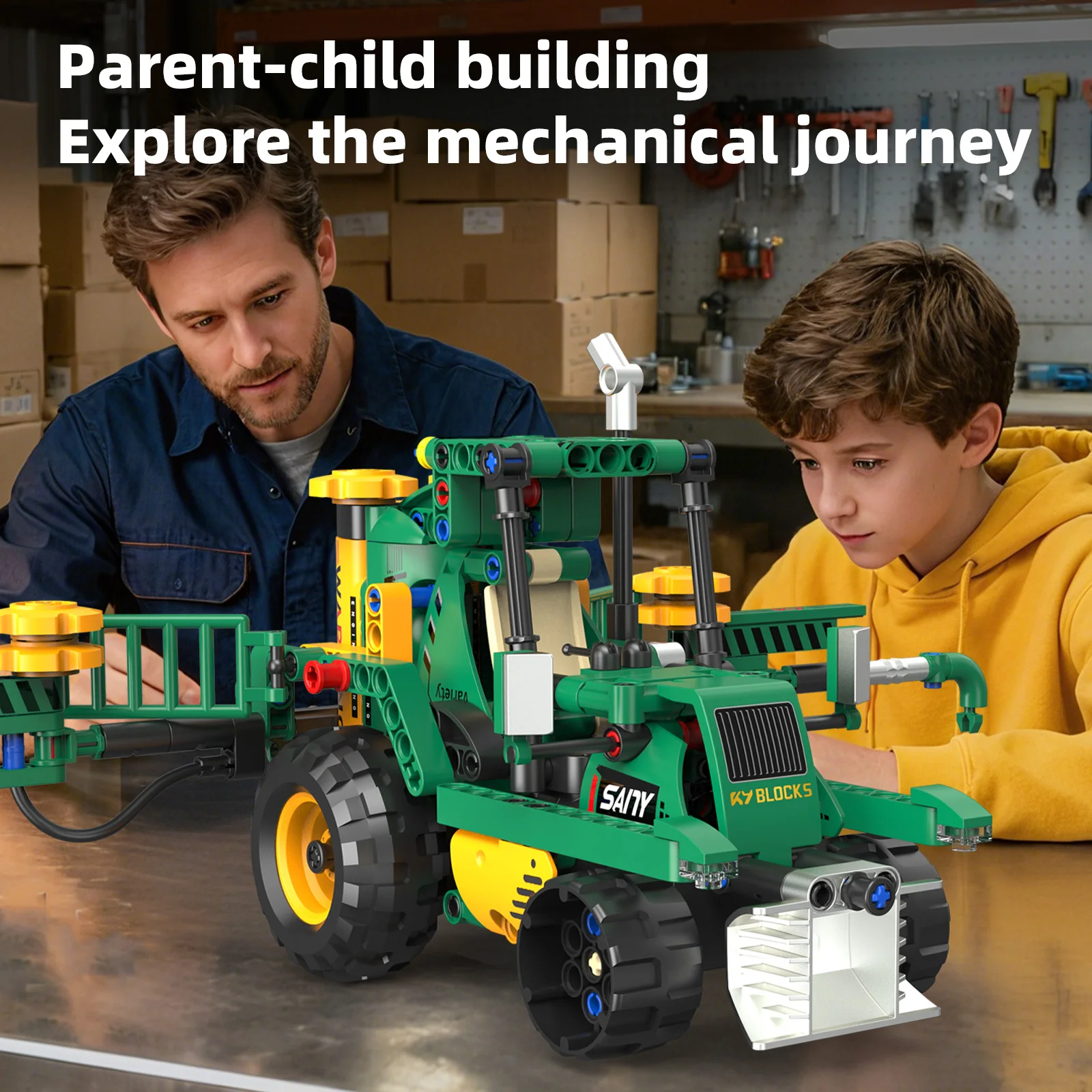 331 STKS Boerderij 5 IN 1 Techniek Voertuig STEM Programmering Afstandsbediening Robot Bouwstenen Kit DIY Gemonteerd Speelgoed Geschenken KY96234