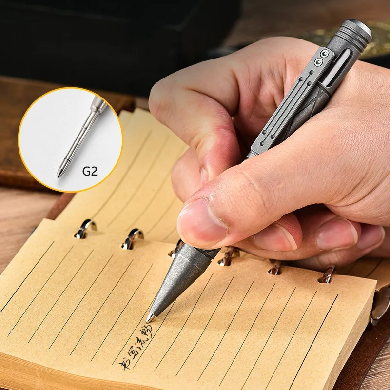 Titanium Alloy Tactical Pen Multifunctional Window Breaker EDC Tool Luxurious Signature Writing Pen Gift with Box Father Friend