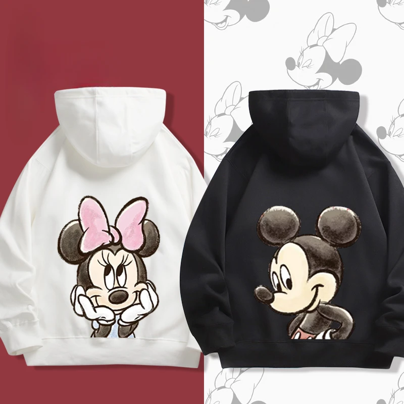 Spring and Autumn season cute  Minnie and Mickey Co branded peripheral  Women's hoodie Couple's clothing for Men and Women