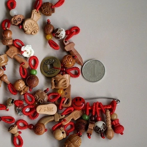 Red rope mahogany, woven DIY handicrafts, decorative pendants